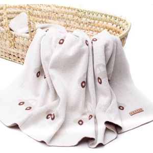 Snufie babydeken | 100% bamboe katoen extra zacht 100x80cm | Pluisvrije deken | Premium babydekentjes voor wieg of ledikant | Auto wit