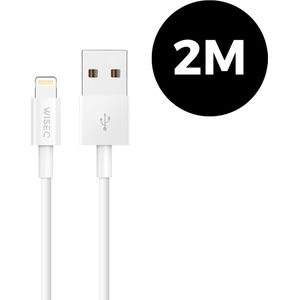 WISEQ iPhone Lightning Kabel - 2 Meter - USB naar Lightning Oplaadkabel - Voor o.a. Apple iPhone 14 / iPhone 13 / iPhone 12