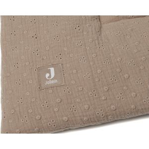Jollein - Boxkleed Embroidery (Biscuit) - Katoen - Speelkleed Baby - 75x95cm