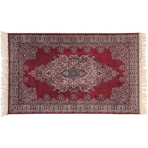 Ikado Klassiek tapijt rood/wit 70 x 110 cm
