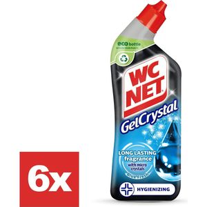 WC NET Gelcrystal Toiletreiniger - Blue Fresh - 6 flessen - Voordeelverpakking