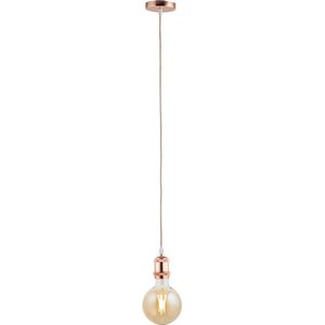 Pendel Rosé Goud - Inclusief Lichtbron Goud - Vintage - 1.5m Snoer - Met Plafondkap