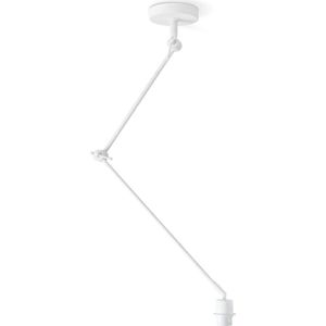 Home Sweet Home - Moderne verlichtingspendel Shift voor lampenkap - Wit - 35/35/80cm - hanglamp gemaakt van Metaal - geschikt voor E27 LED lichtbron - voor lampenkap met doorsnede max.55cm