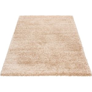 SEHRAZAT Vloerkleed, Home affaire Hoogpolig vloerkleed Shaggy 30 geweven, woonkamer, beige 120X170