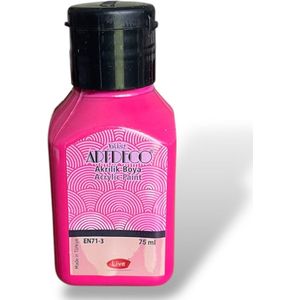 Hoogwaardige Acrylverf 75ml - Hoge Pigmentatie voor Kunstenaars - voor creatieve projecten , Glasverf, houtverf, keramiekverf, DIY Projecten - Fuchsia