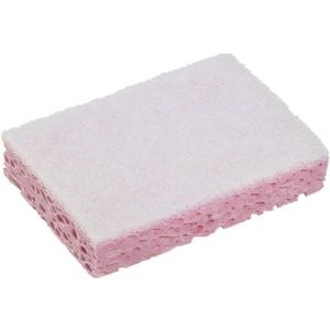 Sponrex viscose schuurspons pak a 10 stuks 130x84x28 mm roze/wit