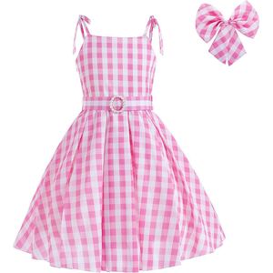 Joya Kids® Barbie outfit voor kinderen | Verkleedjurk Meisje | Halloween kostuum | Barbie thema | Carnaval kleding | Barbie kostuum Jurk | Maat 140