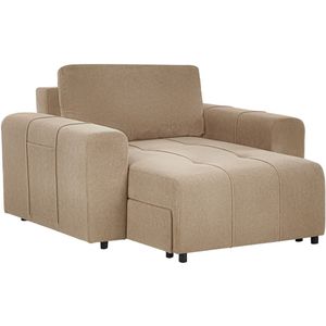 INNVIK - Chaise Longue - Bruin - Polyester