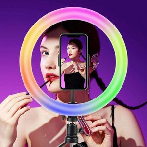 LAX GADGETS - Multi-Color LED Selfie Ring met klein statief