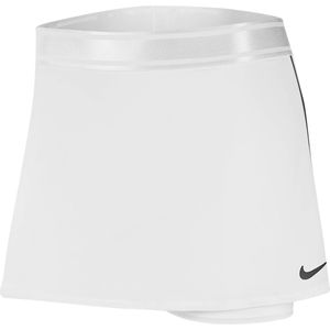 Nike Nkct Dry Skirt Str Sportrok Dames - White/Black/White/Black - Maat L