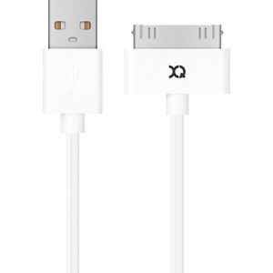 XQISIT Apple 30-pins naar USB Kabel - Wit