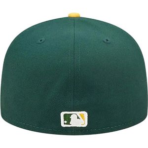 Oakland Athletics 59Fifty Fitted Cap Green Yellow Cap Maat : 7