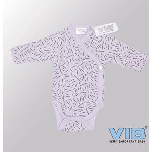 VIB® - Rompertje Luxe Katoen - Tijgerprint (Lila) - Babykleertjes - Baby cadeau