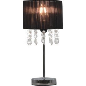 vidaXL Bureaulamp rond E27 zwart