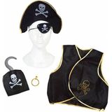 Verkleed set Piraat - Piraten vest kind met attributen piraat