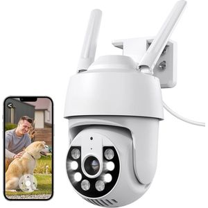 Intelectro Beveiligingscamera - Voor Ultieme Veiligheid en Gemoedsrust! - Waterbestendig - 2K Resolutie - 3M Full HD Camera - Ingebouwde Nachtzichtkijker - Plug and Play - Eenvoudige Installatie - Wit - Levering Sneller dan Aangegeven!