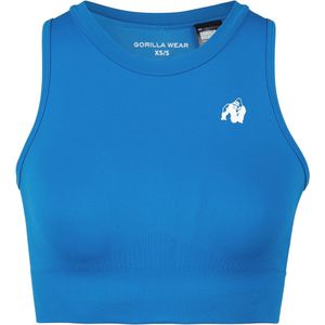 Gorilla Wear Olivia Seamless Crop Top - Blauw - XS/S