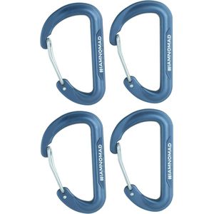 NOMAD® Karabijnhaken 4 stuks | Blauw | 5,2 x 3,5 cm | Karabijnhaak Klein | Backpack Sleutelhanger Camping Accessoires