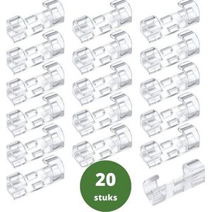 Knaak Kabel Clips - Zelfklevend - Kabelbinder - Transparant - 20 Stuks