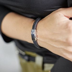 SILK Jewellery - Zilveren Armband - Double linked - 240BLK.20 - Maat 20,0
