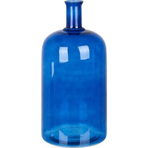 Beliani KORMA - Bloemenvaas - Blauw - Glas