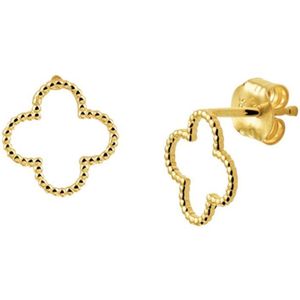 The Fashion Jewelry Collection Oorknoppen Bloem - Geelgoud