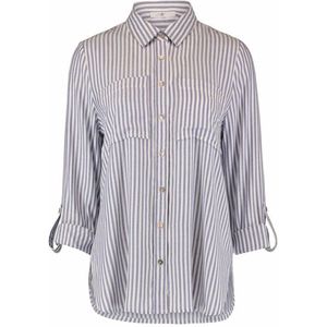 Hailys LS V BL Je44tte Stripe Blouse blauw XS Viscose Dames - Basics