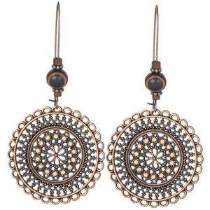 Jomide Oorhangers Vintage Hollow Brons - Dames