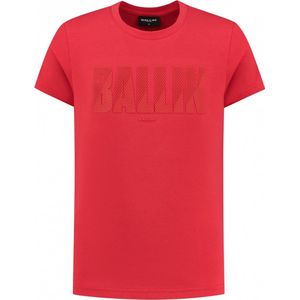 Ballin Amsterdam - Jongens Slim fit T-shirts Crewneck SS - Red - Maat 8