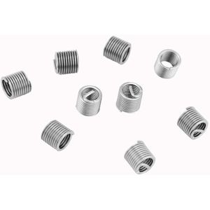 100 Stuks Roestvrijstalen Helicoils Assortiment - M5 x 08 x 2D Draadinzetstukken voor Schroefdraadreparatie