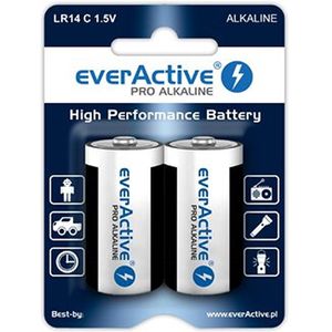 EverActive Pro Alkaline batterijen LR14 C - blister 2 stuks