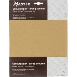 MASTER schuurpapier | korrel 150 | 5 vel