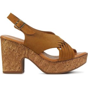 Stefano Lauran Sandalen Vrouwen - S3139 - Maat 37 - Midden bruin