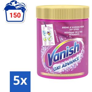 Vanish Oxi Advance - Vlekkenverwijderaar Poeder - Zonder Bleek - Gekleurde Was - 840 Gram - Bulkverpakking - 5 stuks