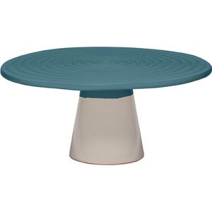 Dutchdeluxes - Gebakken keramiek - Taartplateau - Medium - 25 cm diameter - Blauw