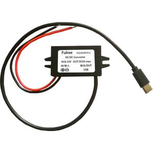DC-DC 12V naar 5V 3A 15W Auto Power Converter USB Type C Step Down Voltage Voeding output Adapter 1 jaar garantie