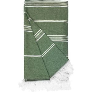 The One Towelling Hamamdoek - 100 x 180 cm - Gerecyclede handdoek - Hoge vochtopname - 60% Katoen & 40% Polyester - Olijfgroen