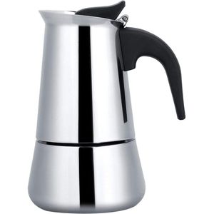 Draagbare RVS Koffiepot Moka Espresso Maker Mokka Pot Ideaal voor Thuis Camping & Reizen (200ml)