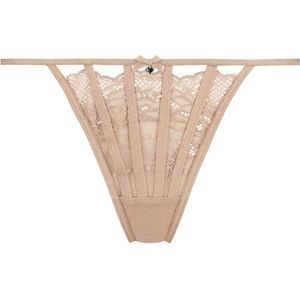 Hunkemöller Dames Lingerie String Maxime - Bruin - maat XL