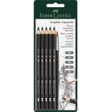 Faber-Castell aquarelpotlood - Graphite - set 5 hardheden + penseel - FC-117897