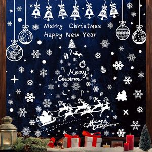 Kerststickers, kerststickers, raamstickers, Kerstmis, decoratie, doe-het-zelf, Kerstmis, zelfklevend, kerstboom, sneeuwvlokken, statische stickers, grote kerststicker