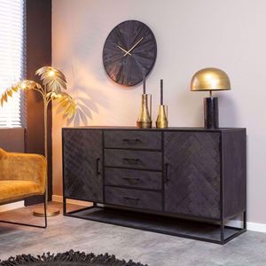 Starfurn New York Dressoir 165 cm Zwart Mangohout