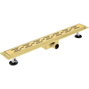 Douchegoot met Rooster - Lonis Trun - 50cm - Vloerflens - RVS - Geborsteld Goud