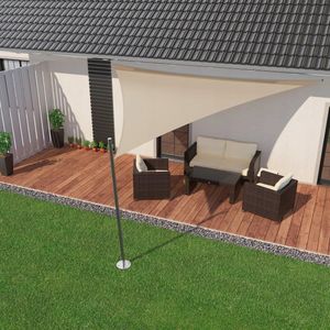 IbizSail Waterdicht TuinZonnescherm 4 x 4 x 4 m Beige