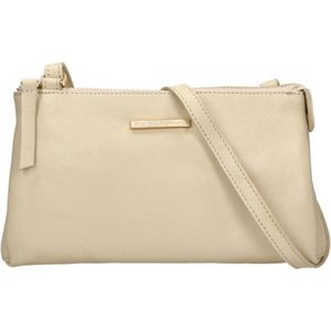 Fred De La Bretoniere Kleine Crossbodytas / Schoudertas Dames - Leer - Lenny - Beige