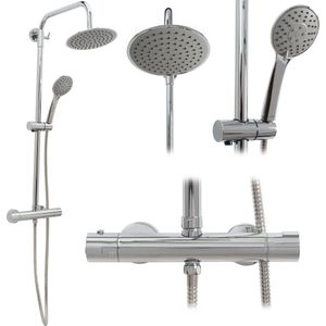 Rea Dayton Regendouche Thermostat Chroom 122 Cm