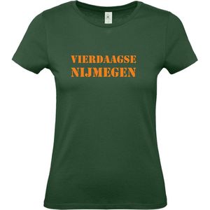 Dames T-shirt Vierdaagse Nijmegen |Wandelvierdaagse | Vierdaagse Nijmegen | Roze woensdag | Groen | maat XXL