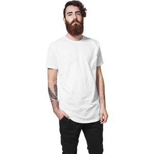 Urban Classics - Shaped Long Heren T-shirt - 5XL - Wit