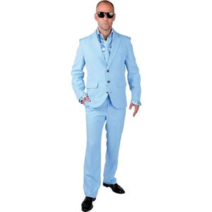 Magic By Freddy's - Glitter & Glamour Kostuum - Ice Cool Men In Blue - Man - Blauw - Medium - Carnavalskleding - Verkleedkleding
