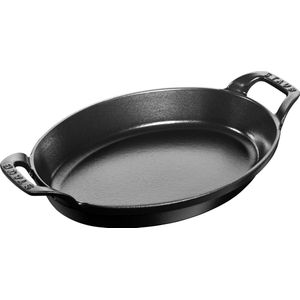 Staub stapelbare schaal - ovaal - 28 cm - zwart